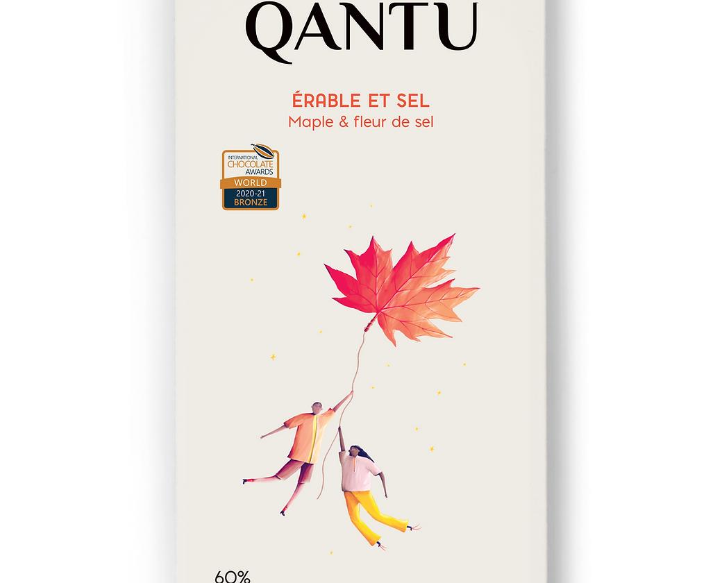 Qantu - Érable et Fleur de sel Noir 60%  Pérou